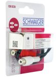 Schwaiger Cinch Y-Adapter 1xSte 2xBu 0,2m Schwarz