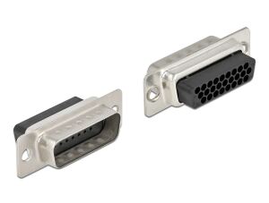 DELOCK D-Sub HD 26 Pin Crimp Stecker, Metall, 2 Stück