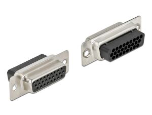 DELOCK D-Sub HD 26 Pin Crimp Buchse, Metall, 2 Stück