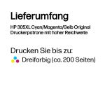 HP 305XL Cyan/Magenta/Gelb Original Druckerpatrone mit hoher Reichweite