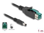 DELOCK PoweredUSB Kabel St. 12 V zu DC 5,5 x 2,5 mm St. 1 m