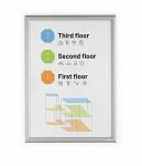 Durable 500823 Wandrahmen 450 x 625 mm Rechteck Silber Aluminium