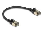 DELOCK RJ45 Netzwerkkabel Cat.8.1 F/FTP Slim Pro 0,25m schw.