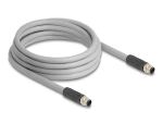 DELOCK M12 Kabel L-kodiert 5 Pin St r. gew. zu Bu PUR 3m
