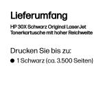HP 30X Schwarz Original LaserJet Tonerkartusche mit hoher Reichweite