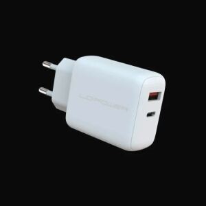 LC-Power LC-GAN-45 Ladegerät für Mobilgeräte Universal Weiß AC Schnellladung Drinnen