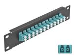 DELOCK 10" LWL Patchpanel 12 Port LC Duplex aqua 1...