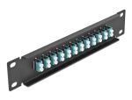 DELOCK 10" LWL Patchpanel 12 Port LC Duplex aqua 1...