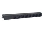 Equip 19" Steckdosenleiste CEE77 90->8xSchukoSwitch Alu.