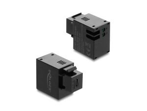DELOCK Keystone Modul mit USB-C Ladebuchse 2,1 A schwarz
