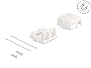 DELOCK Keystone Leergehäuse 2 Port magnetischer Unterseite w