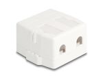 DELOCK Keystone Leergehäuse 2 Port magnetischer Unterseite w