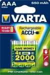Varta Ready2Use HR03 4pcs Wiederaufladbarer Akku AAA...