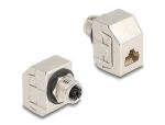 DELOCK M12 Adapter X-kodiert 8 Pin Buchse RJ45 Buchse Cat6