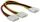 DeLOCK Y-Cable Power > 2x 4pin Molex 0,11 m