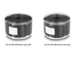 DELOCK Klettpad mit Haft- und Flauschpad 45x50mm L5M schwarz