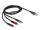 DeLOCK USB Ladekabel 3 in 1 Typ-A zu Lightning / Micro USB / USB Type-C 1 m 3-farbig