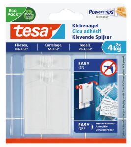 TESA 77766-00000-01 Wandhalterung Drinnen Universalhaken Weiß 2 Stück(e)