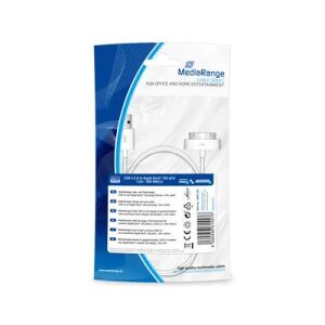 MediaRange MRCS181 Handykabel Weiß 1 m USB A Apple 30-pin