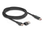 DELOCK USB 2.0 Daten u.Schnellladekabel USB Type-C+USB Steck