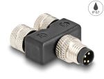 DeLOCK M8 Y-Splitter A-kodiert 4 Pin 1 x Stecker zu 2 x Buchse Parallelschaltung