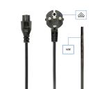 Gembird PC-186-ML12-3M Stromkabel Schwarz CEE7/7 C5-Koppler