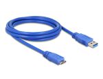 Delock USB3.0 Anschlusskabel 2.0m Stecker A/ Micro B