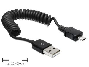 DeLOCK USB 2.0-A/USB micro-B 0.6m USB Kabel 0,6 m USB A Micro-USB B 0,48 Gbit/s Schwarz
