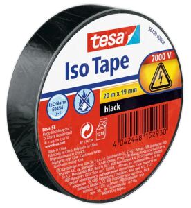 TESA 56190-00008-22 Klebeband Für die Nutzung im Innenbereich geeignet 20 m Polyvinylchlorid (PVC) Schwarz