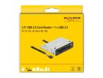 DeLOCK 3.5″ USB 2.0 Card Reader 5 Slot + 1 x USB 2.0 Typ-A Buchse