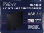 Inter-Tech Veloce GD-35612 Schwarz 3.5" USB