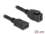 DELOCK Keystone Modul HDMI Buchse zu HDMI Buchse Schwarz