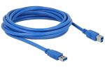 DeLOCK Cable USB3.0 A-B male/male 5m USB Kabel USB A USB B 5 Gbit/s Blau