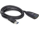 DeLOCK USB 3.0 5m USB Kabel USB 3.2 Gen 1 (3.1 Gen 1) Schwarz