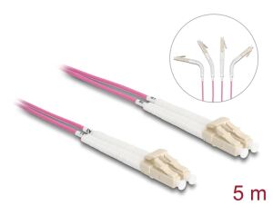 DELOCK LWL Kabel LC Duplex zu LC Duplex Multimode OM4 5m