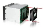 Icy Dock MB155SP-B Hard Drive Backplane Schwarz