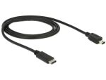 DeLOCK 83603 USB Kabel USB 2.0 1 m USB C Mini-USB B 0,48 Gbit/s Schwarz