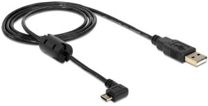 DeLOCK USB 2.0 Kabel, USB-A Stecker > Micro-USB Stecker 270° schwarz 1m