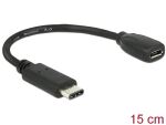 DeLOCK 65578 USB Kabel USB 2.0 0,15 m USB C Micro-USB B...