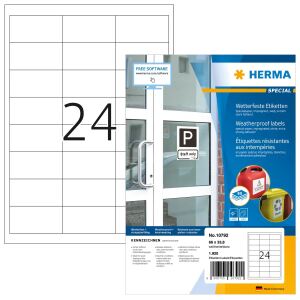 HERMA 10792 selbstklebendes Etikett Rechteck Weiß 1920 Stück(e)