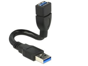 DeLOCK 0.15m 2xUSB3.0-A USB Kabel USB 3.2 Gen 1 (3.1 Gen 1) 0,15 m USB A 5 Gbit/s Schwarz