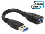 DeLOCK 0.15m 2xUSB3.0-A USB Kabel USB 3.2 Gen 1 (3.1 Gen 1) 0,15 m USB A 5 Gbit/s Schwarz