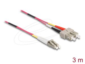 DELOCK LWL Patchkabel LC -> SC 3.00m Multimode Duplex OM4