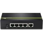 Trendnet TPE-S50 Netzwerk-Switch Unmanaged L2 Fast Ethernet (10/100) Power over Ethernet (PoE) Schwarz