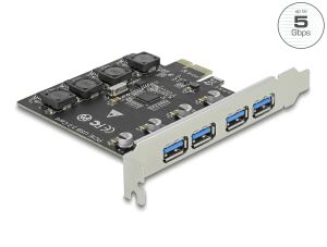 DELOCK PCI Express x1 Karte zu 4 x extern USB Typ-A Buchse