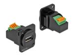 DELOCK D-Typ Modul USB 2.0 Typ-A Buchse zu Terminalblock