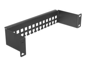 DELOCK 10" Kabelabfangschiene Bügelform 1 HE schwarz