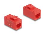 DELOCK Keystone Modul RJ45 BU/RJ45 BU Cat.6A UTP rot