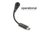 DELOCK USB Mikrofon mit Schwanenhals und Mute Button