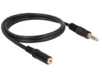 DeLOCK 3.5mm M-F, 1m Audio-Kabel Schwarz